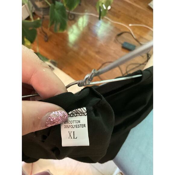 Rolling Stone T-Shirt Women L Black Crewneck Leopard Print Tongue Graphic Cotton - Picture 3 of 5